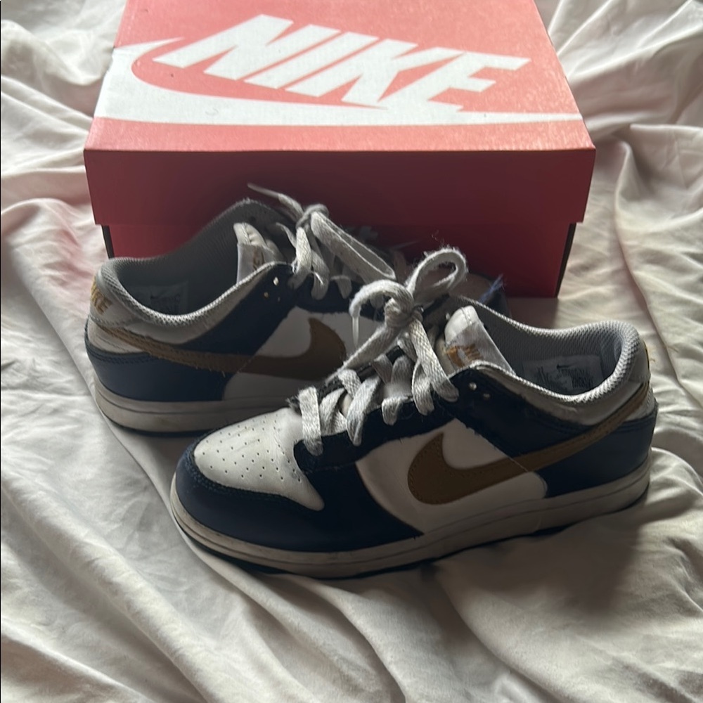 Nike Kids' Black, White, and Gold Sneakers